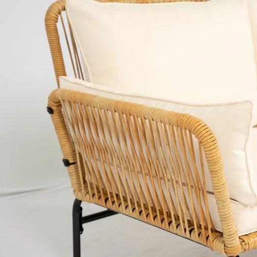 3-Piece Outdoor Patio Wicker Set with Thick Cushions by Jeansdenim.store