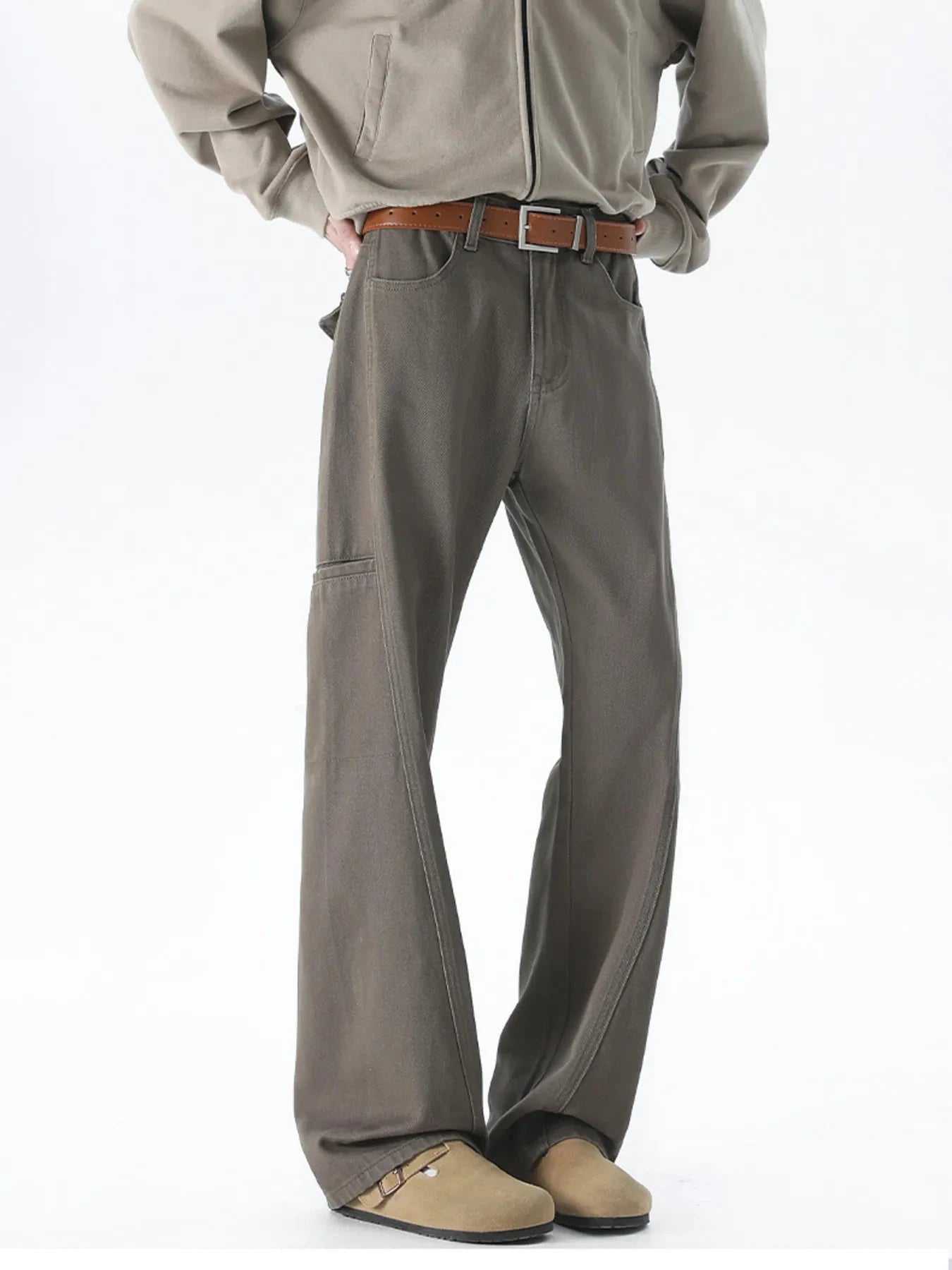 Men's Plus Size Wide Leg Casual Jeans by Trendsi