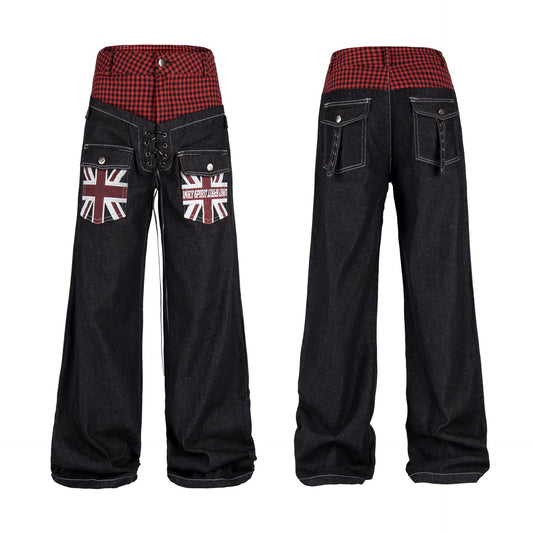 Womens Jeans With A Reverse Cross Design by JeansDenim.Store