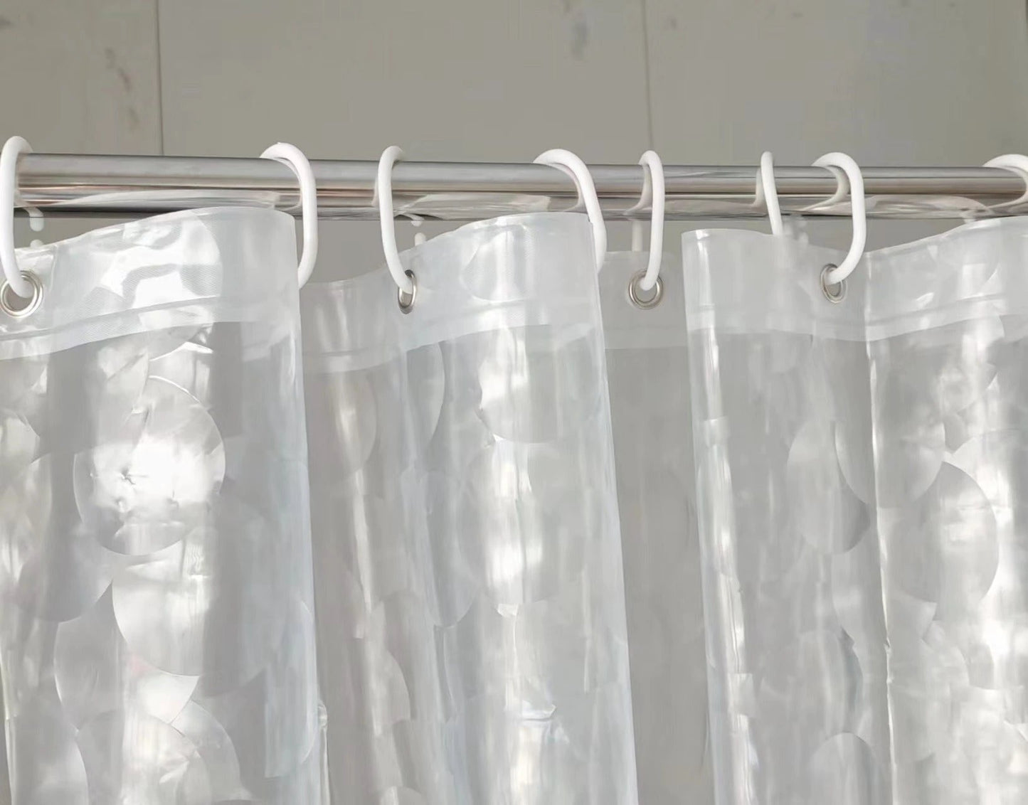 3D Water Cube Shower Curtain, Silk Pattern Waterproof Bathroom Partition Curtain, Cobblestone Curtain by eprolo