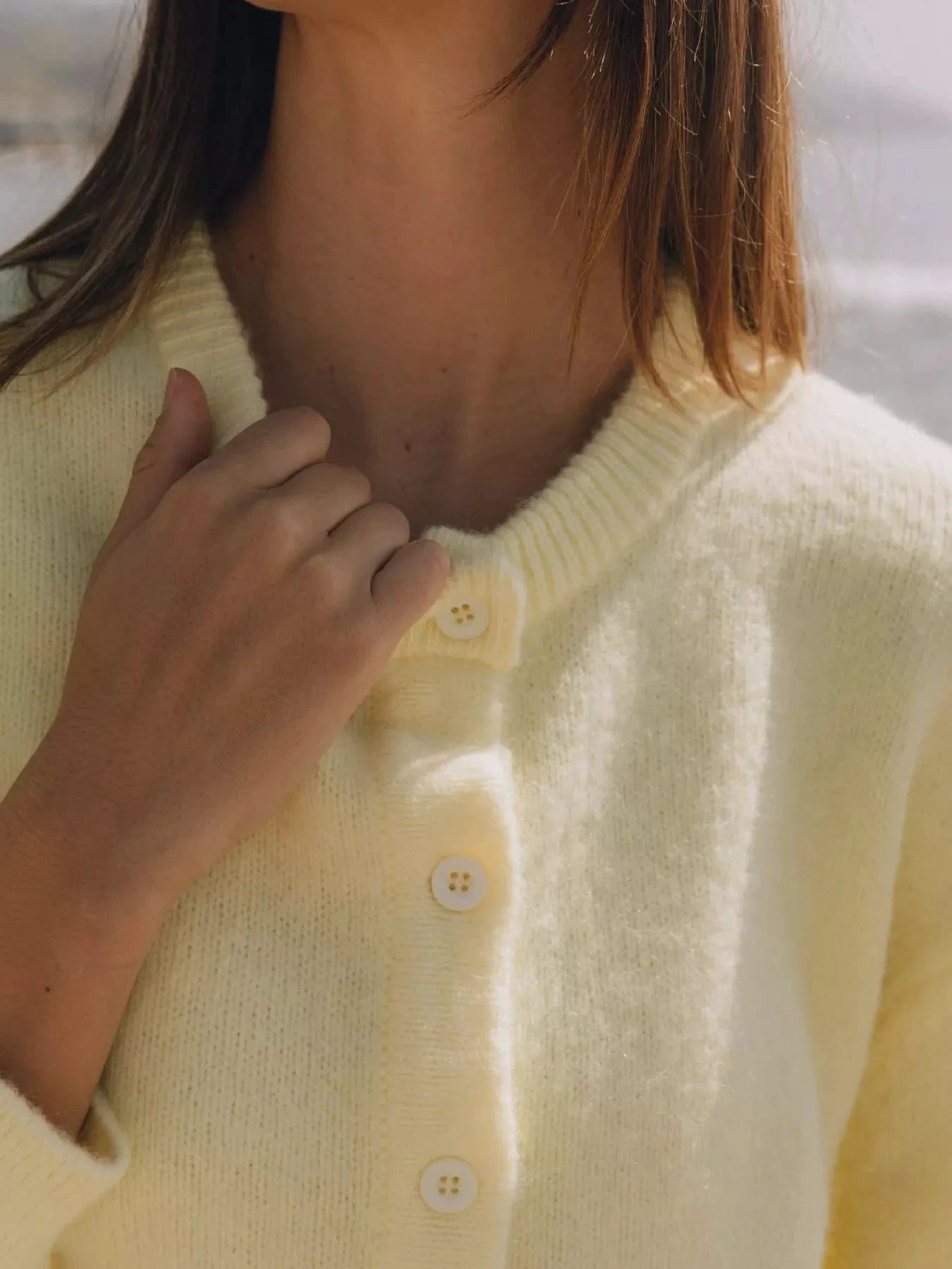 Button-Down Knit Cardigan by Trendsi