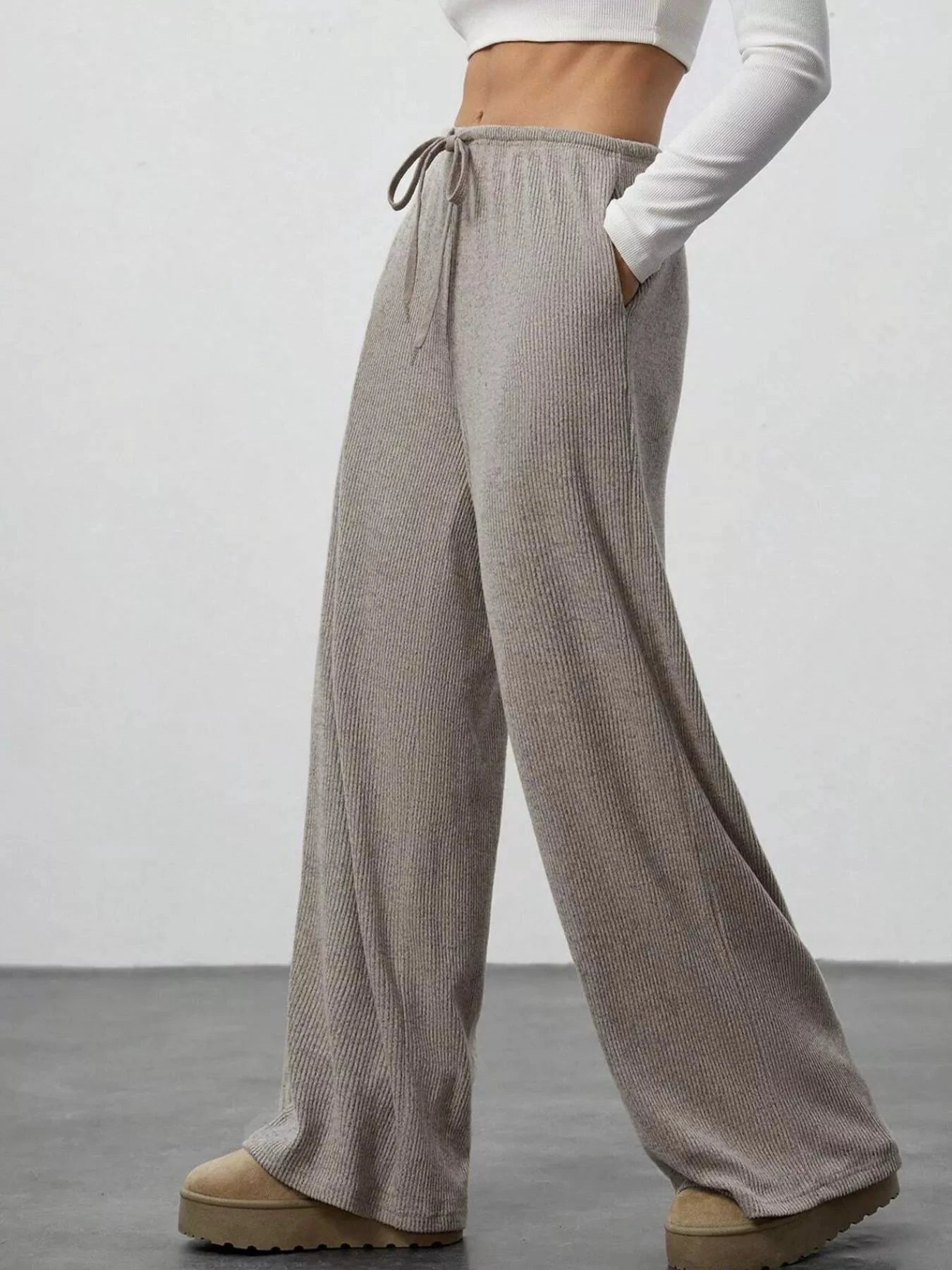 Relaxed Fit Drawstring Pants by Trendsi