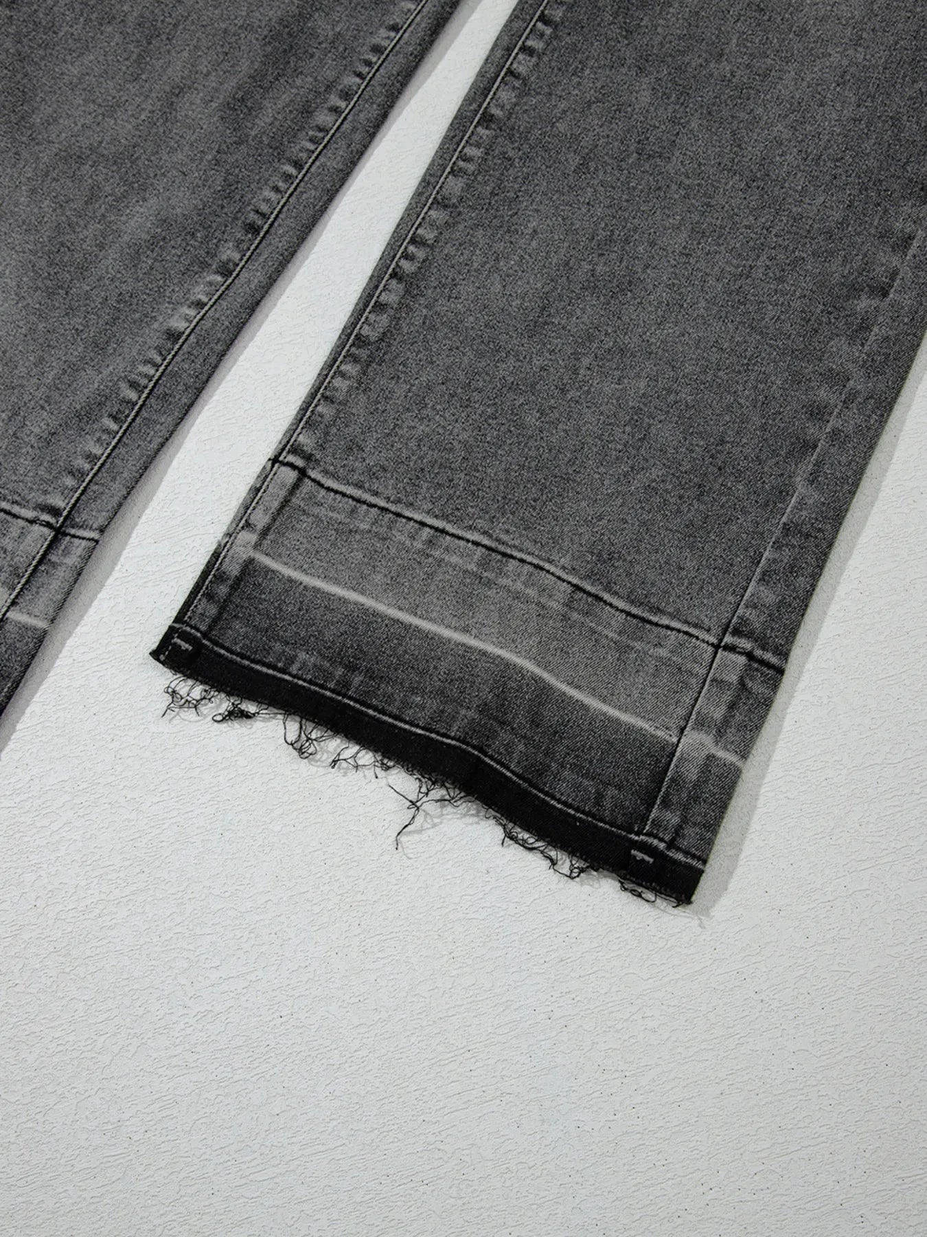 Raw Hem Unique Cuffs Straight High Rise Loose Jeans by Trendsi