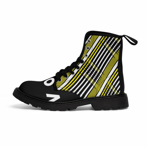 2882 Sport™ Para Você Dark Academia Plaid Canvas Boots - Black