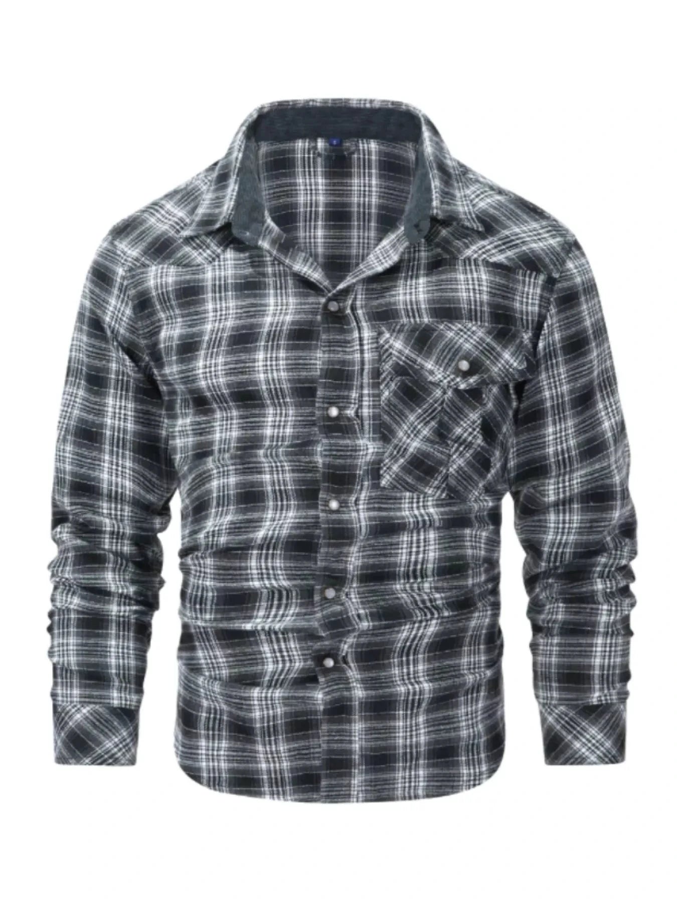 Men's Vintage Plaid Button Up Shirt by Trendsi