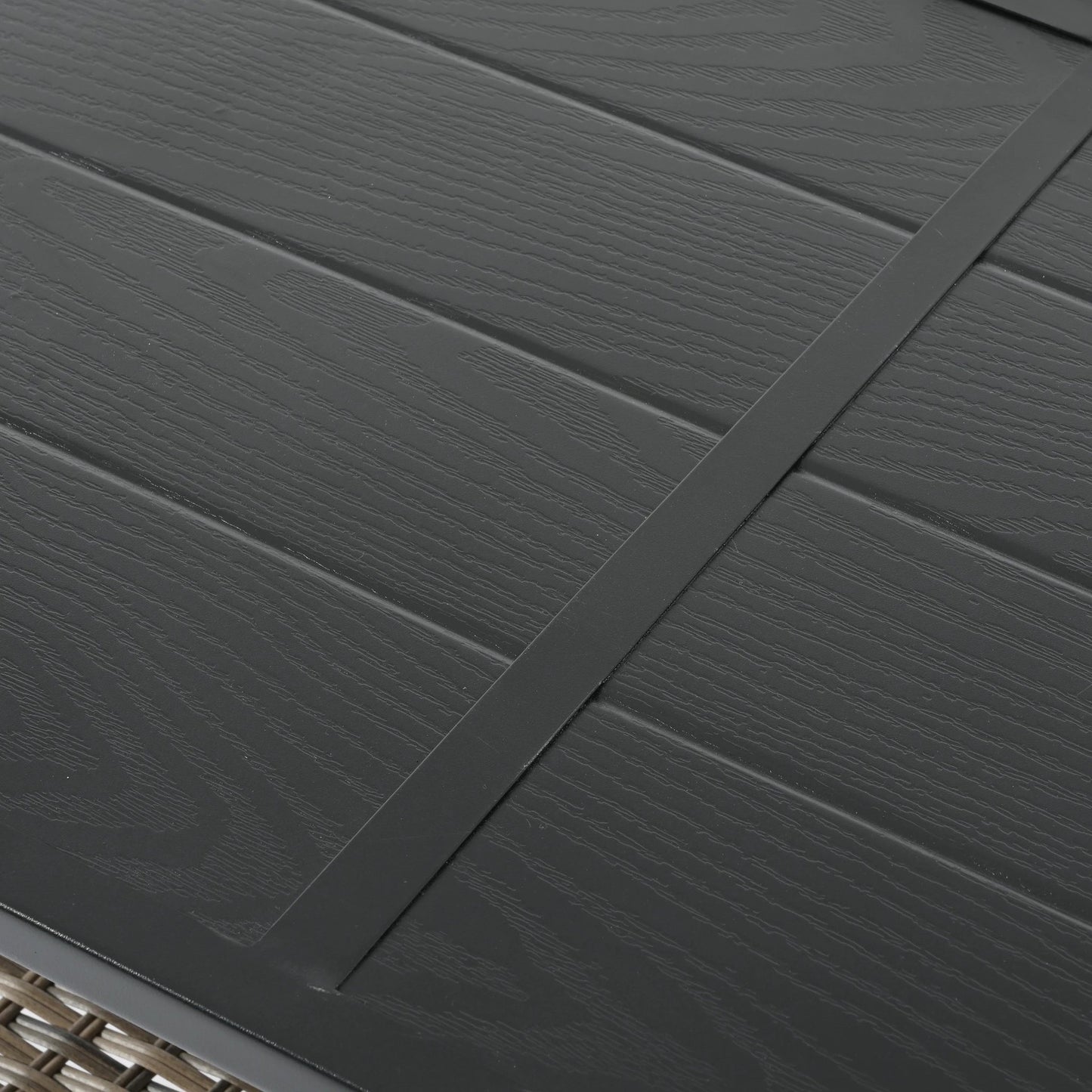 Patio Furniture, Outdoor Furniture, Seasonal PE Wicker Furniture, Four Set Wicker Furniture With Black Metal Table by eprolo