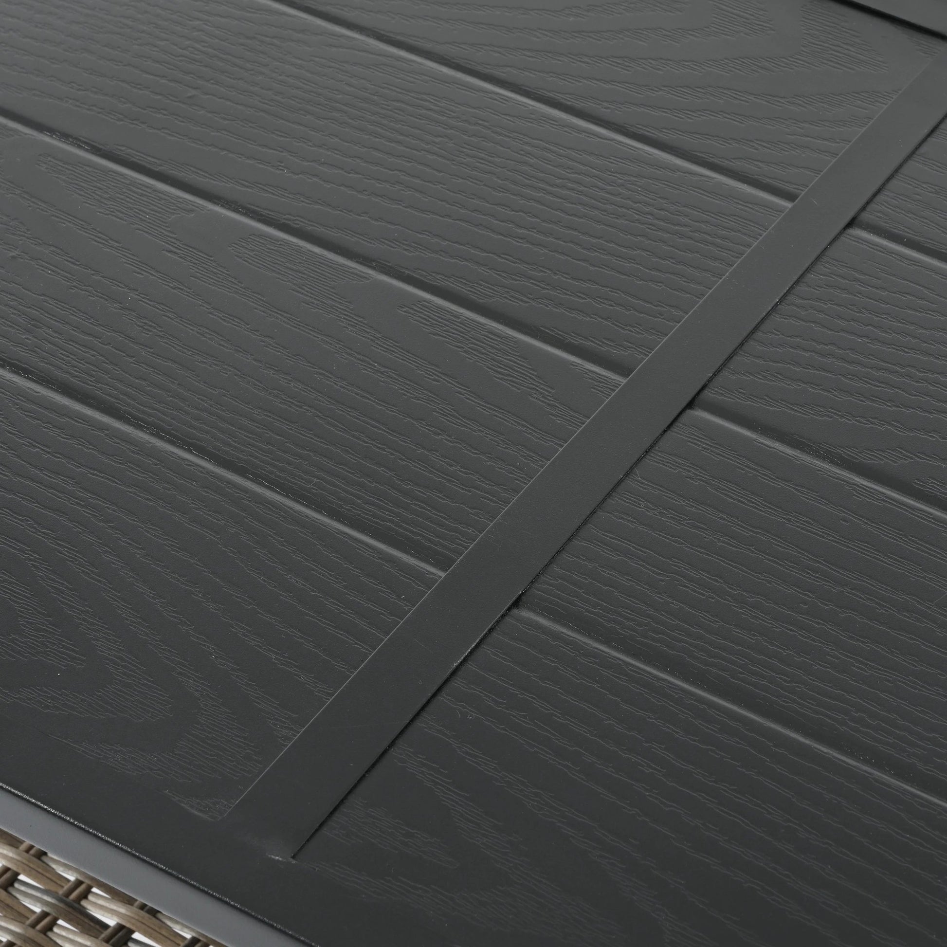 Patio Furniture, Outdoor Furniture, Seasonal PE Wicker Furniture, Four Set Wicker Furniture With Black Metal Table by eprolo