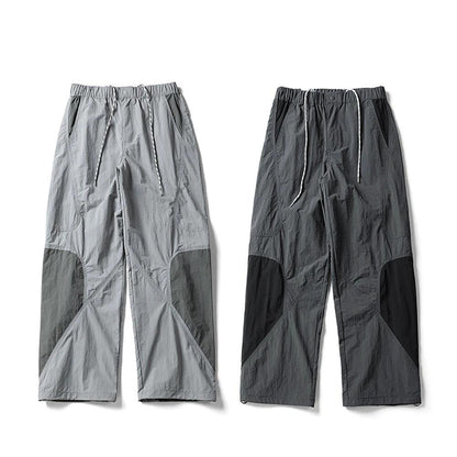 Color Blocking Patchwork Drawstring Ankle Sports Pants by eprolo