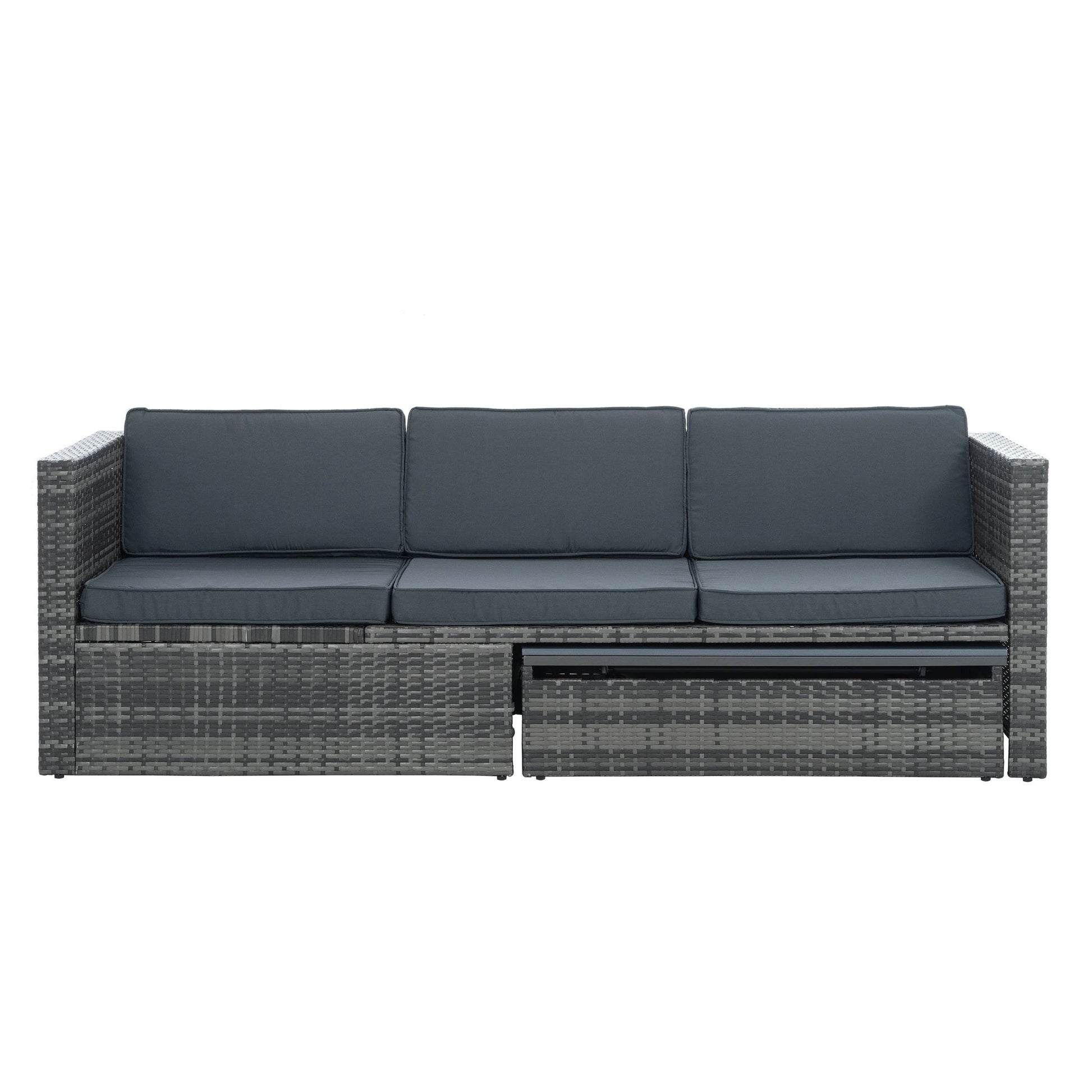 Patio Furniture, Outdoor Furniture, Seasonal PE Wicker Furniture,5 Set Wicker Furniture With Plywood Coffee Table by eprolo