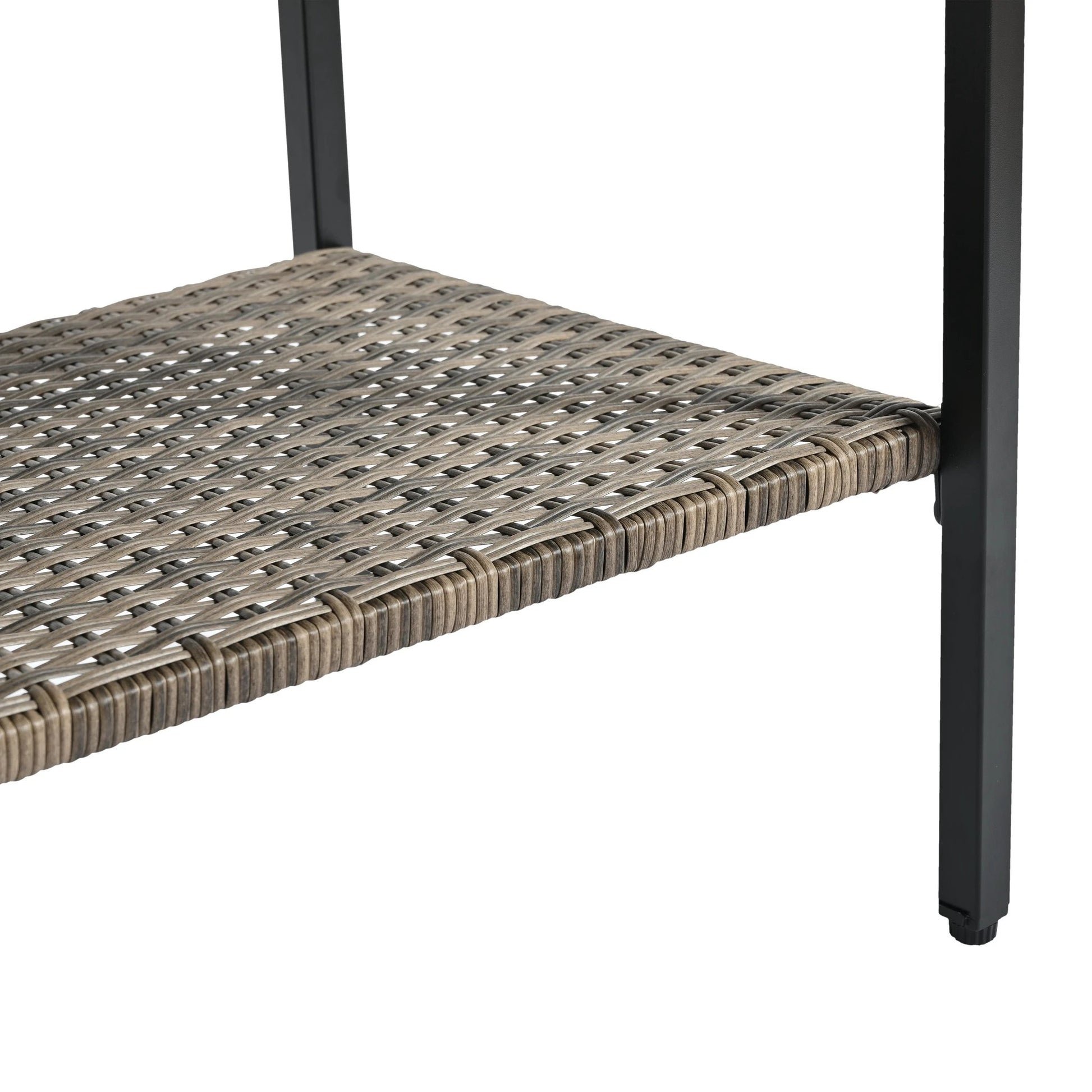 Patio Furniture, Outdoor Furniture, Seasonal PE Wicker Furniture, Four Set Wicker Furniture With Black Metal Table by eprolo