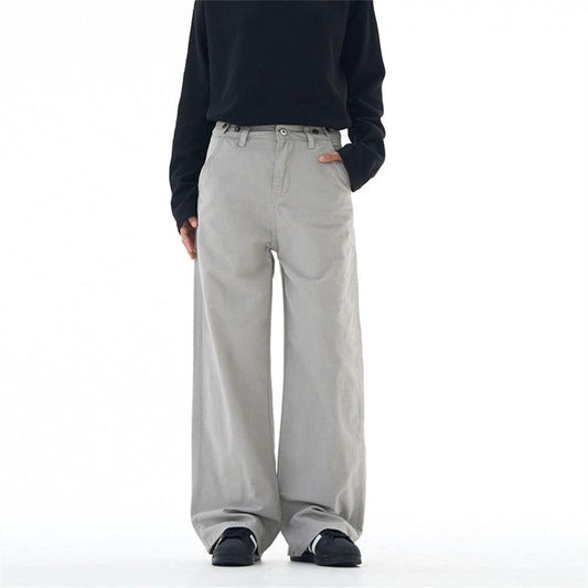 Wide Leg Casual Straight Leg Pants by eprolo