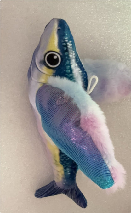 Pet Plush Toy Making Sound Electric Fish Jumping Winged Bird