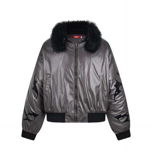 Hip hop cleanfit fur collar cotton jacket by eprolo
