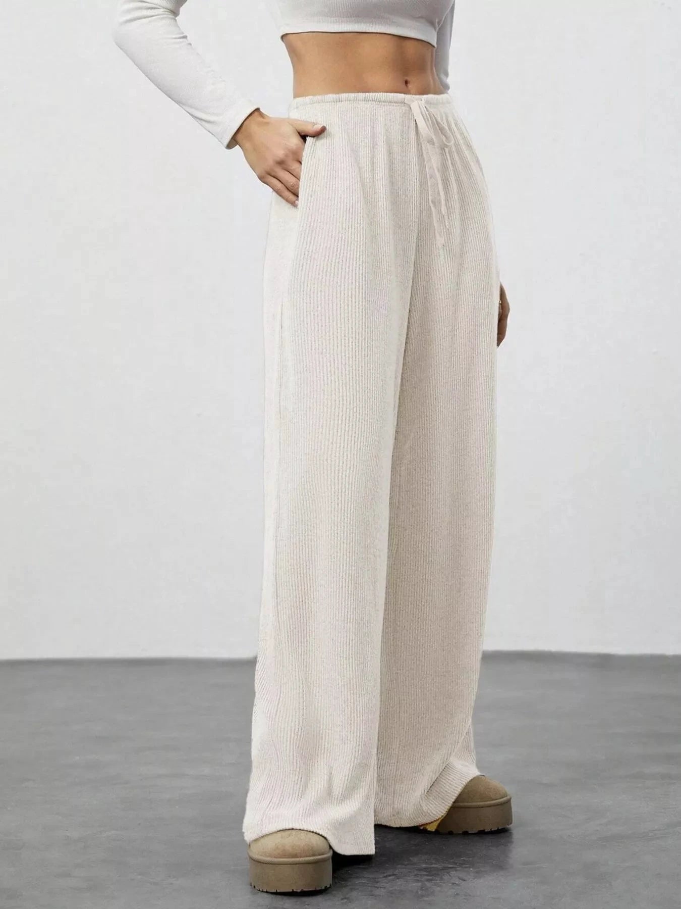 Relaxed Fit Drawstring Pants by Trendsi