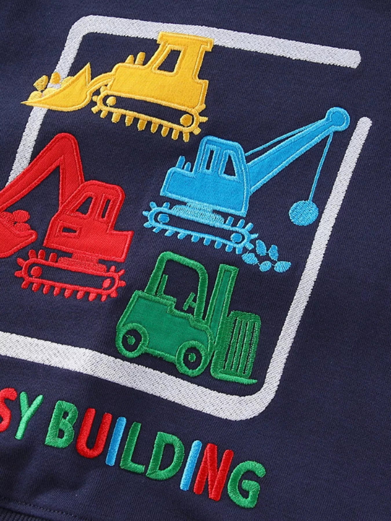 Children's Construction Vehicle Crew Neck Sweatshirt by Trendsi