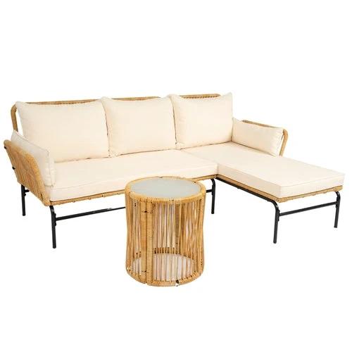 3-Piece Outdoor Patio Wicker Set with Thick Cushions by Jeansdenim.store
