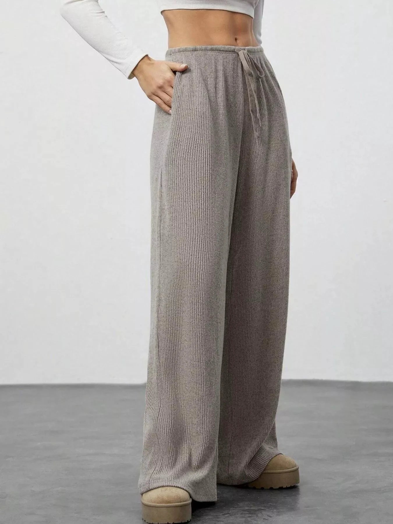 Relaxed Fit Drawstring Pants by Trendsi