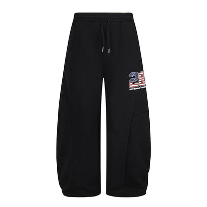 Embroidered Sports Pants With Adhesive Fabric by eprolo