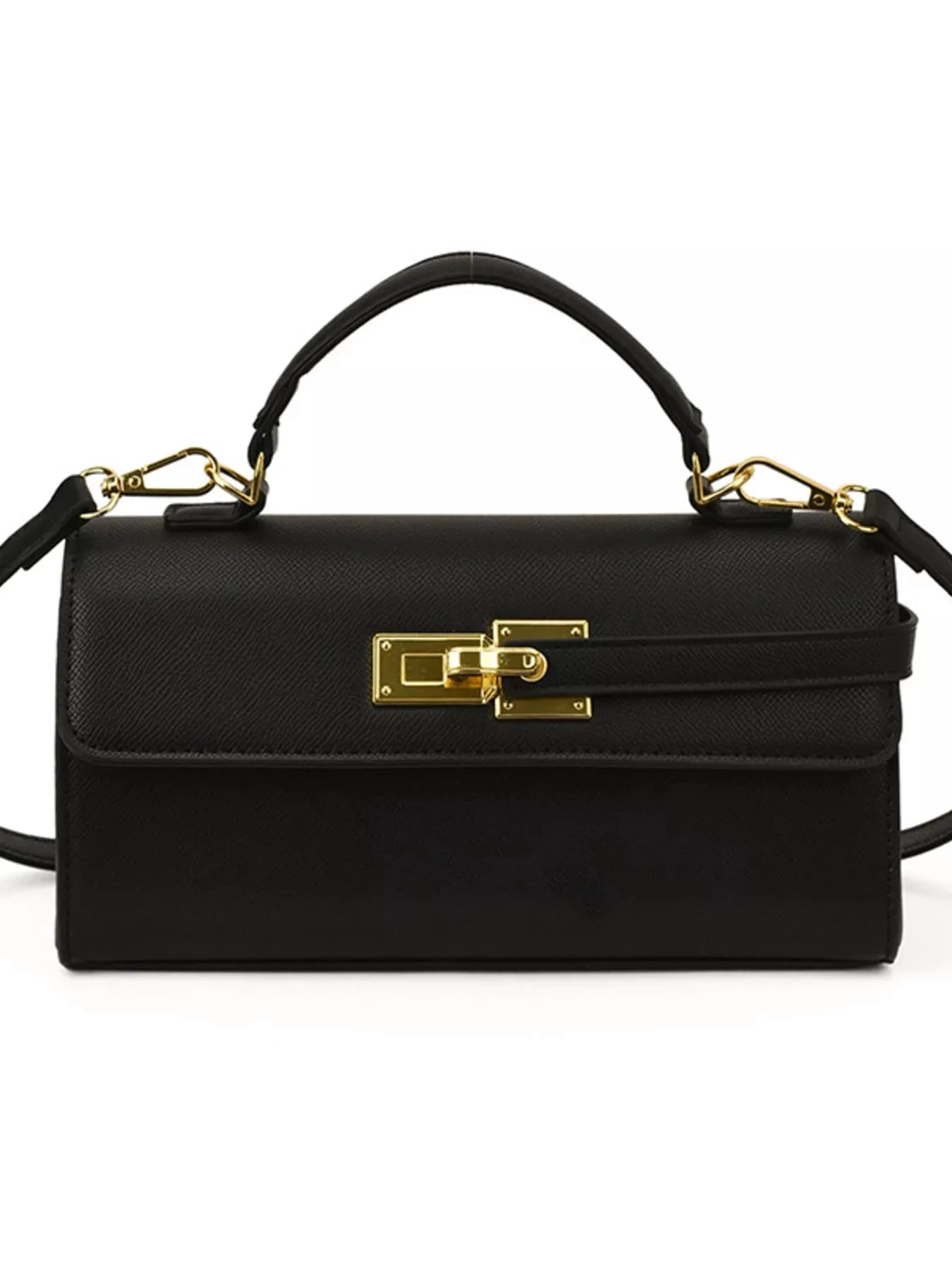 Golden Clasp Crossbody Bag by Trendsi