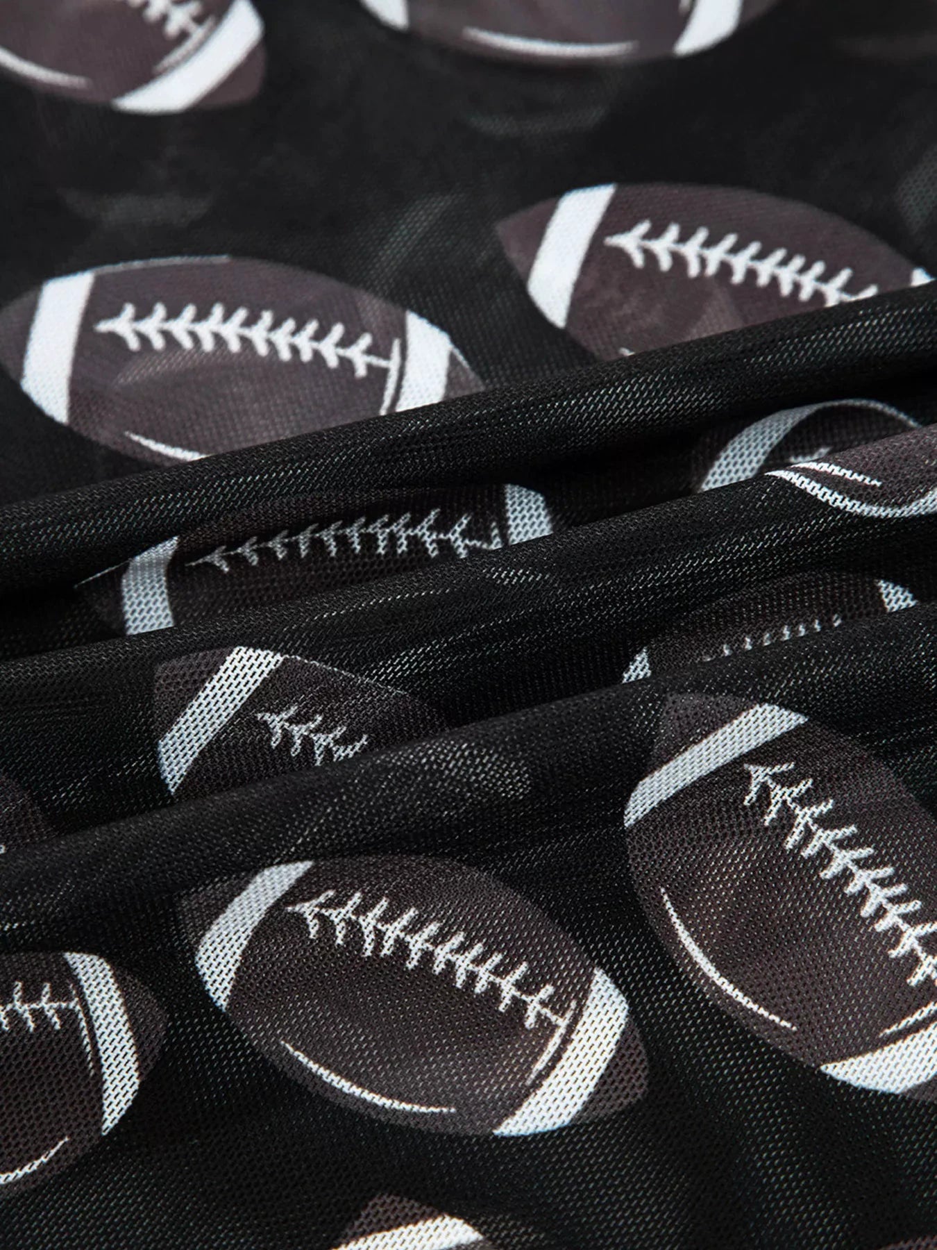 Game Day Mesh Sheer Long Sleeve Top by Trendsi