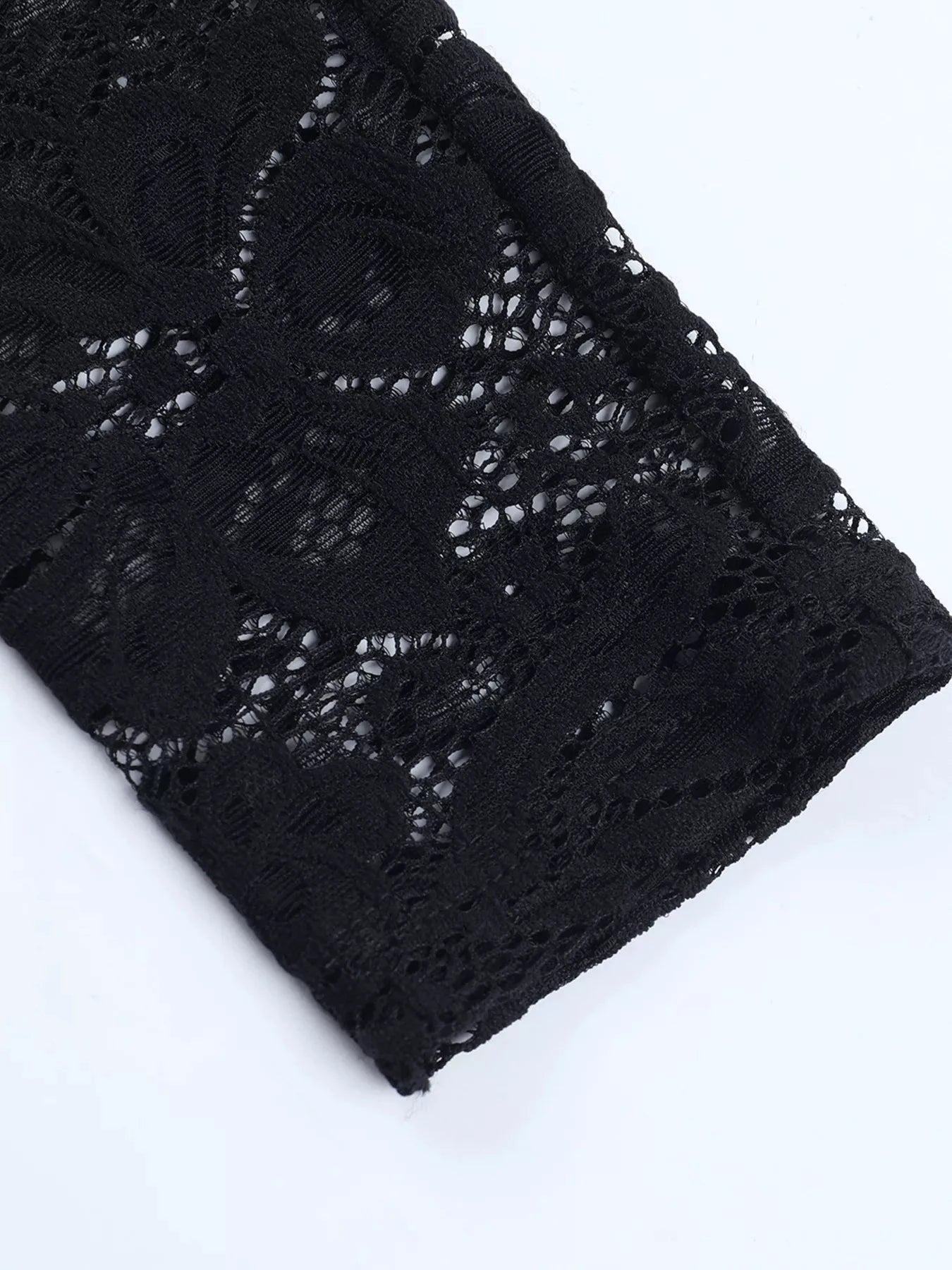 Lace Long Sleeve Bodycon Mini Dress by Trendsi