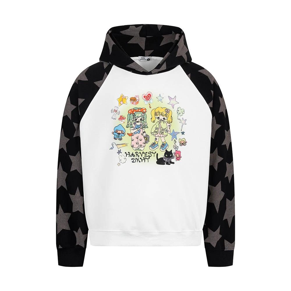 Cartoon Anime Star Printed Hoodie by eprolo