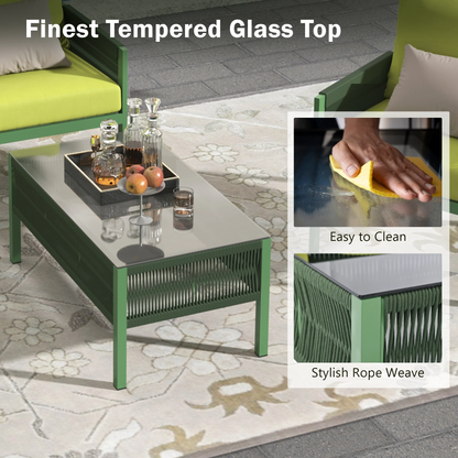 Outdoor Furniture with Tempered Glass Table by eprolo