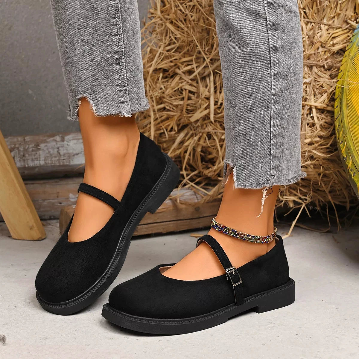 Round Toe Slip-Ons by Trendsi