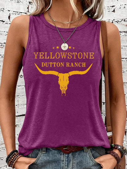 Western denim printed vest