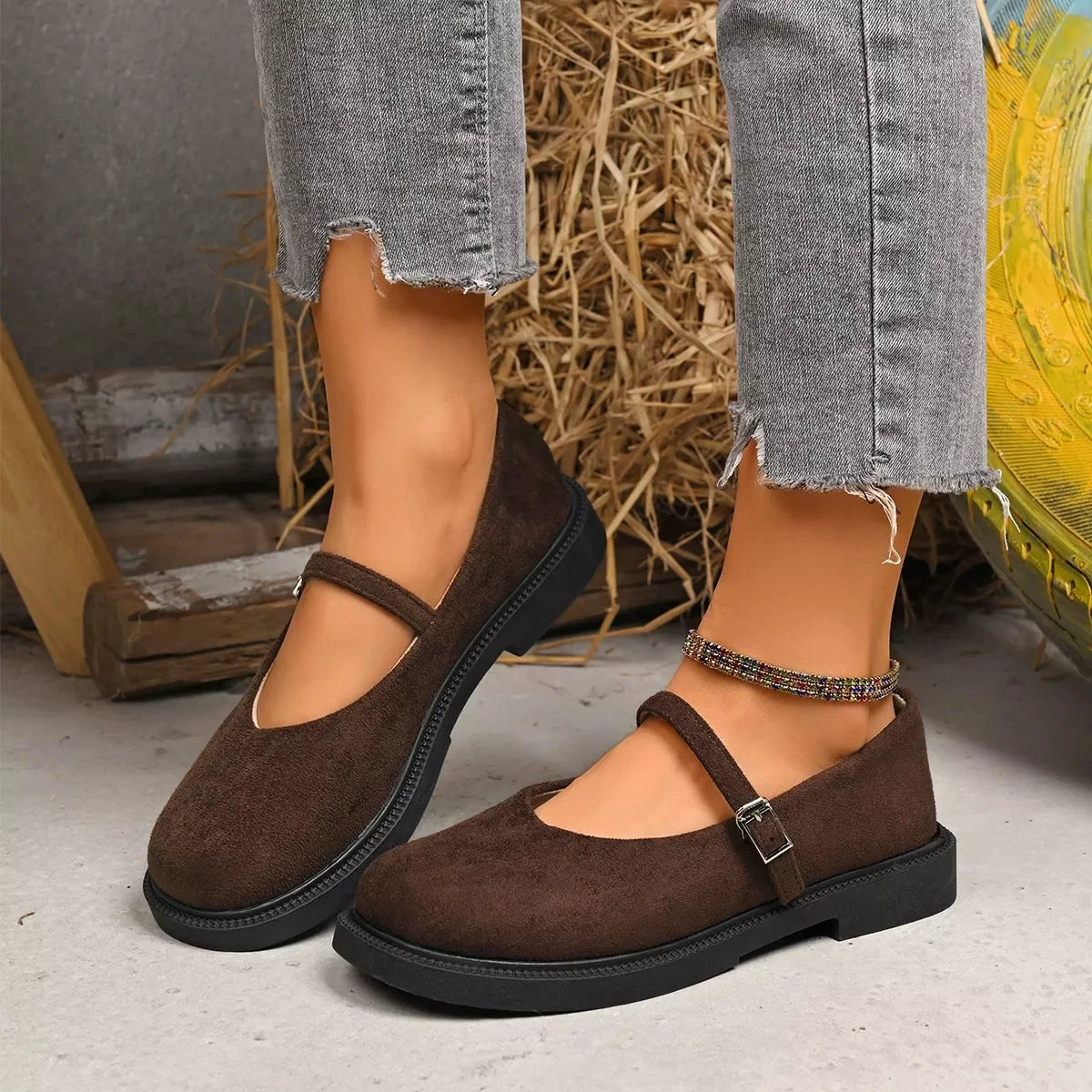 Round Toe Slip-Ons by Trendsi