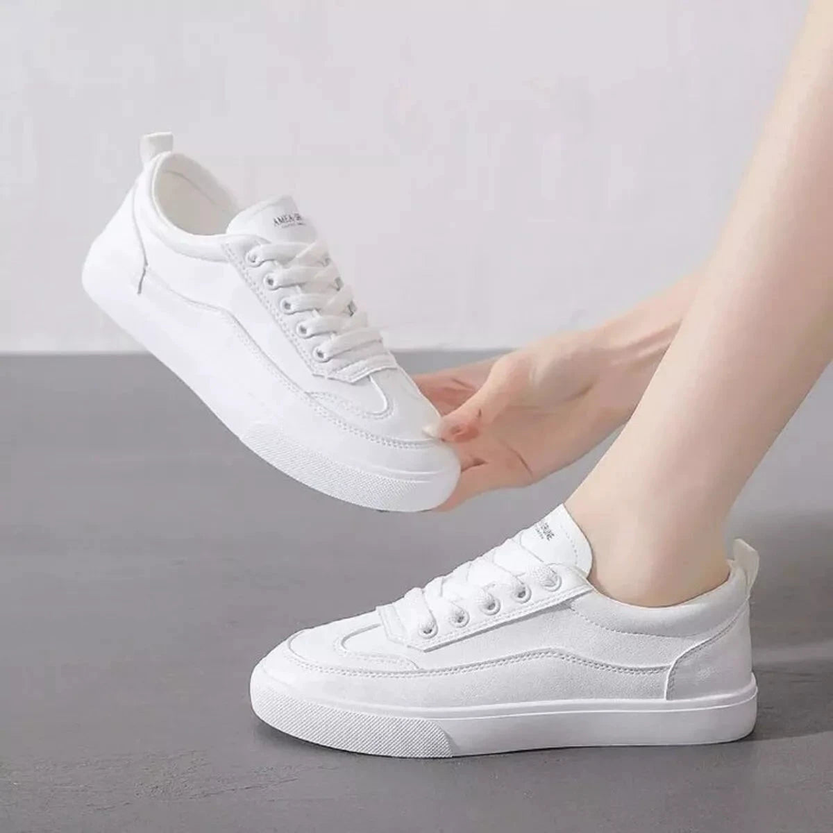 Round Toe Platform Sneakers by Trendsi