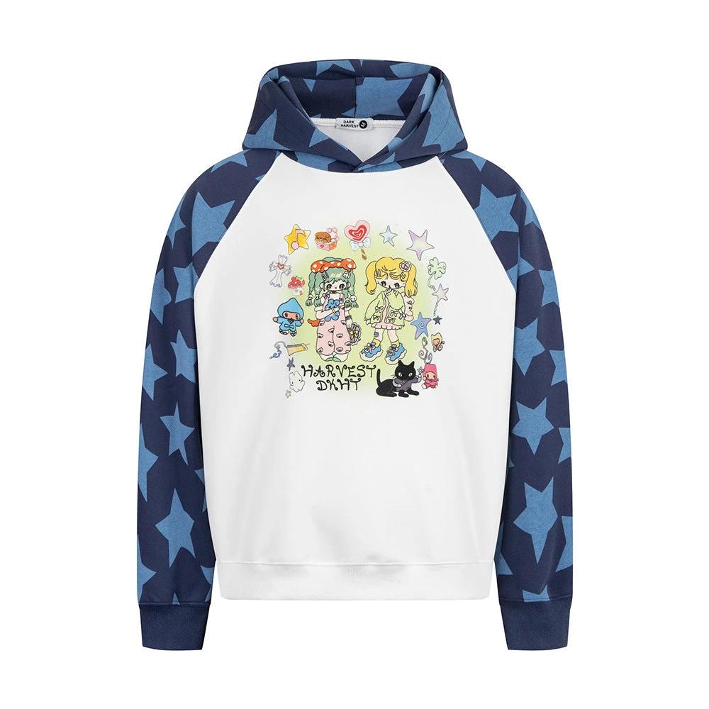 Cartoon Anime Star Printed Hoodie by eprolo