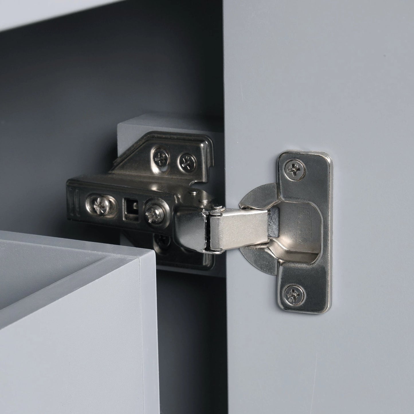 30" Bathroom Vanity with Sink, Multi-functional Bathroom Cabinet with Doors and Drawers, Solid Frame and MDF Board, Grey by eprolo