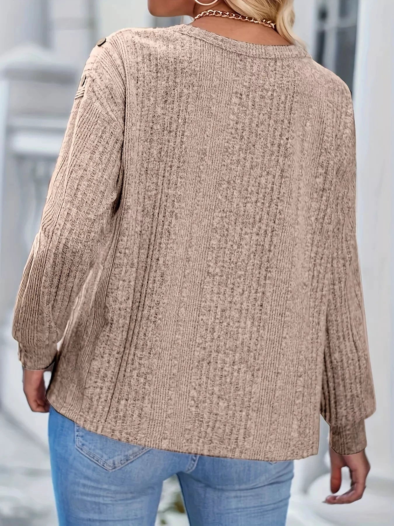 Boat Neck Ribbed Knit T-Shirt by Trendsi