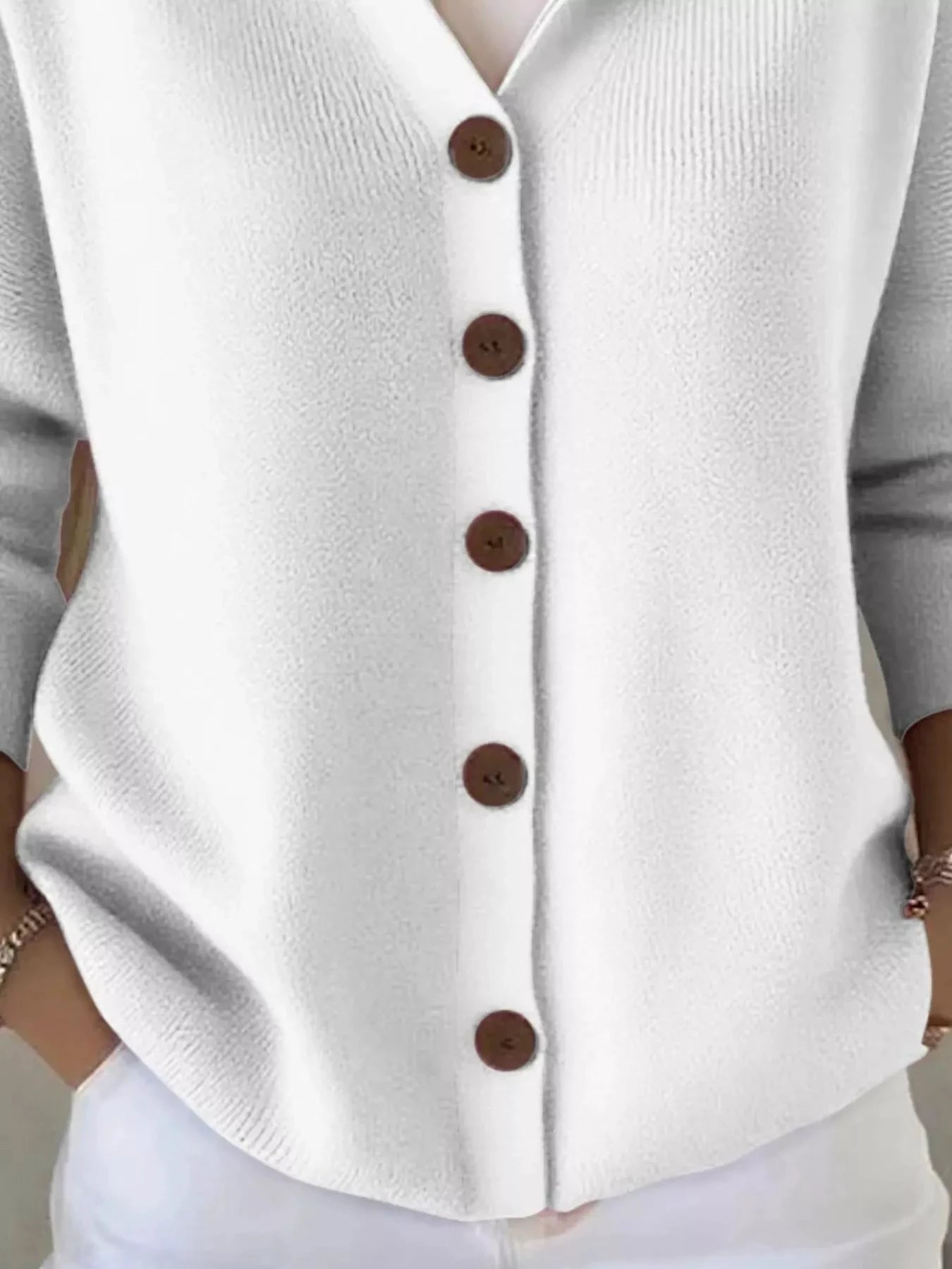 Full Size Hooded Button-Down Knit Cardigan Plus Size by Trendsi