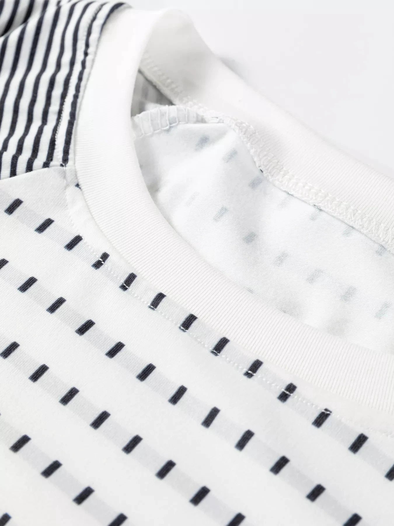 Stripe Raglan Patchwork Long Sleeve Top by Trendsi