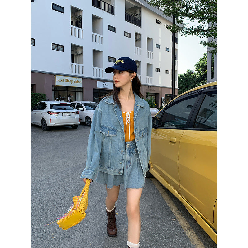 Fashionable Loose Denim Jacket for Women