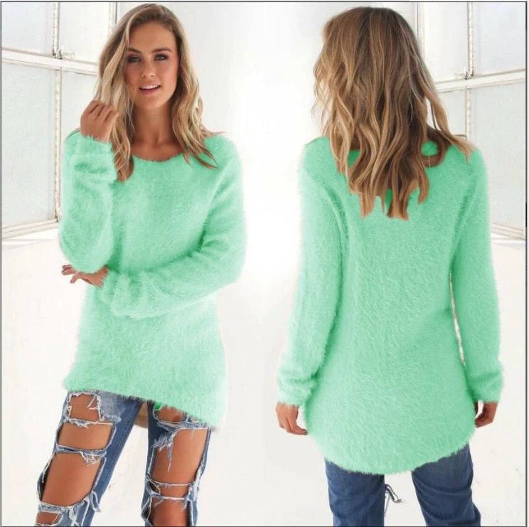 Super Soft And Comfortable Self-Cultivation Solid Color O Neck Pullover Women's Sweater Fashion Sexy Top Ladies Hipster Clothing by eprolo