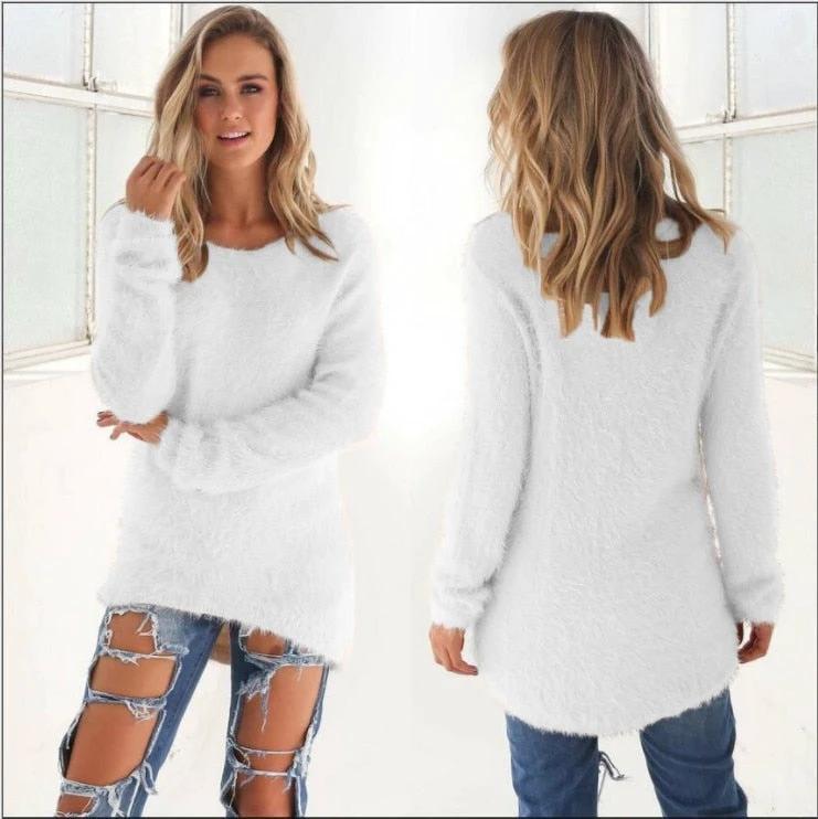 Super Soft And Comfortable Self-Cultivation Solid Color O Neck Pullover Women's Sweater Fashion Sexy Top Ladies Hipster Clothing by eprolo