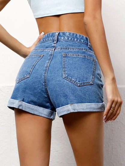 High Waist Denim Shorts by eprolo