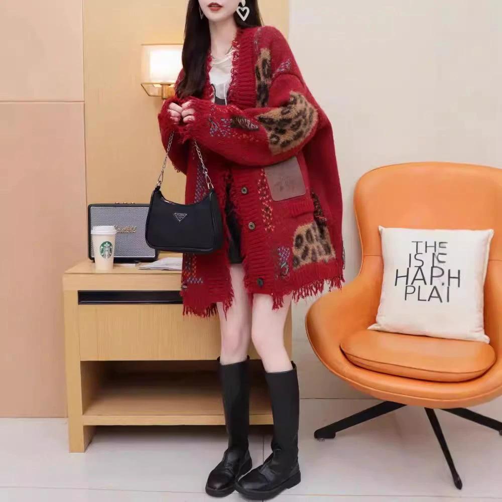 Relaxed Knit Cardigan Sweater Coat for Women Oversized Loose Fit Casual StylePlus Size Autumn/Winter Fashion Top by eprolo