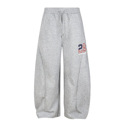 Embroidered Sports Pants With Adhesive Fabric by eprolo