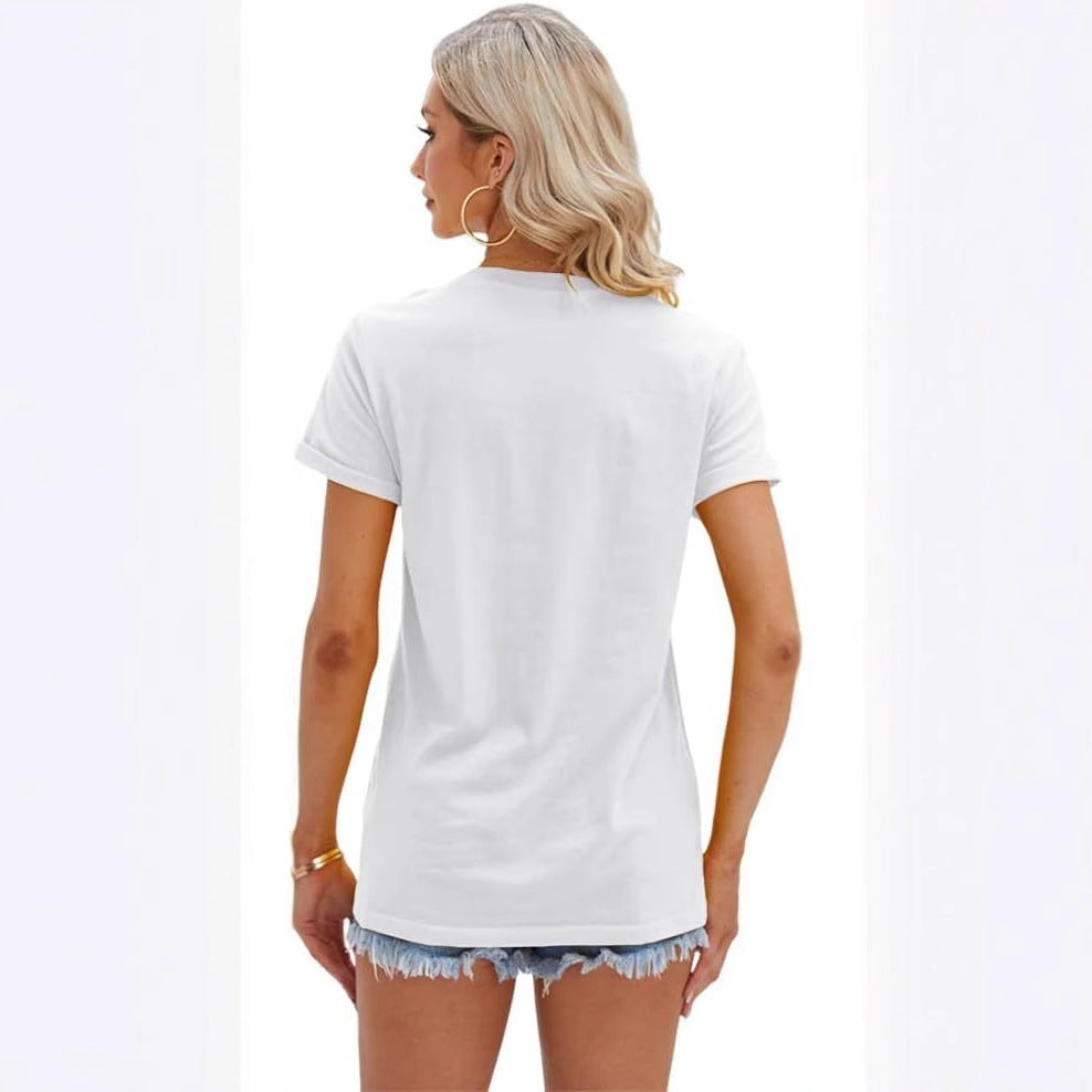 Women's T-Shirt Short Sleeve Sunflower Pattern Loose Summer Top