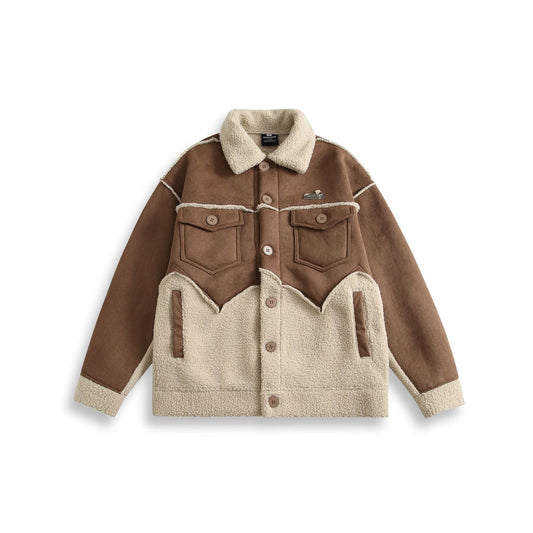 Lamb wool splicing thick winter coat by eprolo