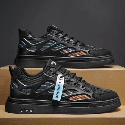 Breathable mesh shoes men's small white shoes thick soled sports and leisure board shoes by eprolo