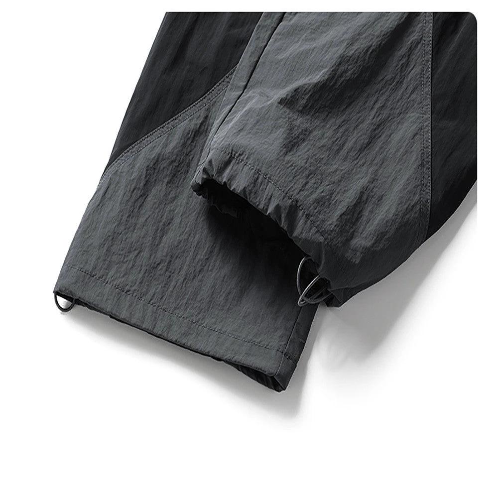 Color Blocking Patchwork Drawstring Ankle Sports Pants by eprolo