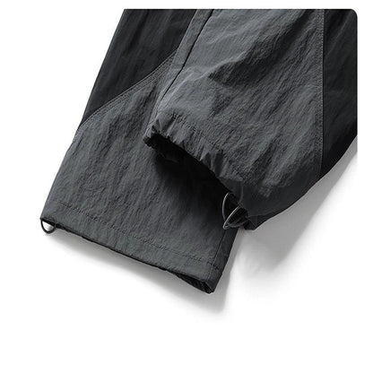 Color Blocking Patchwork Drawstring Ankle Sports Pants by eprolo