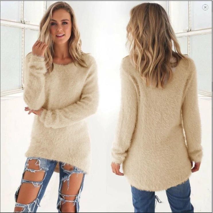 Super Soft And Comfortable Self-Cultivation Solid Color O Neck Pullover Women's Sweater Fashion Sexy Top Ladies Hipster Clothing by eprolo