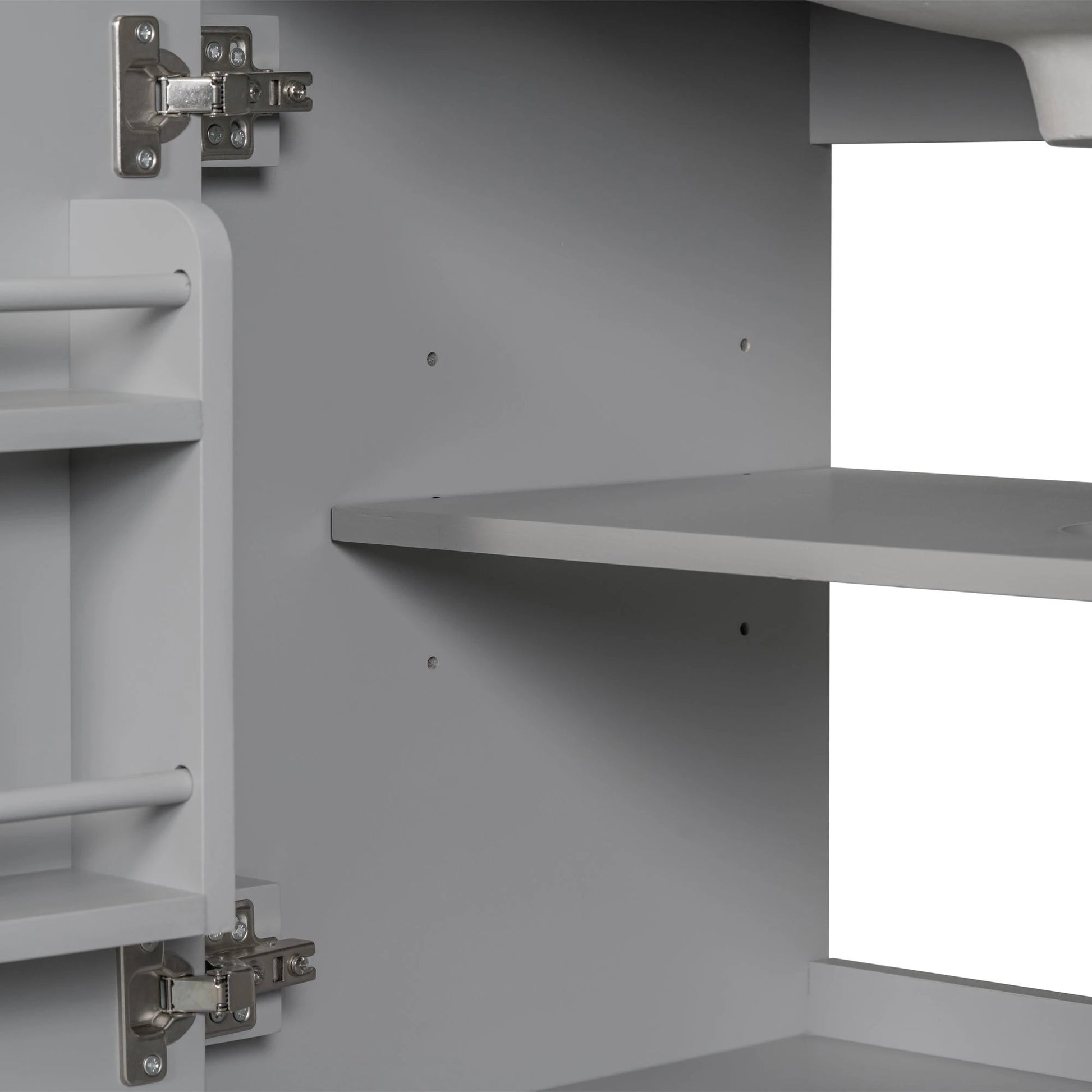 30inchgrey Bathroom Vanity with Sink ComboMulti-functional Bathroom Cabinet with Doors and Drawer Solid Frame and MDF Board by eprolo