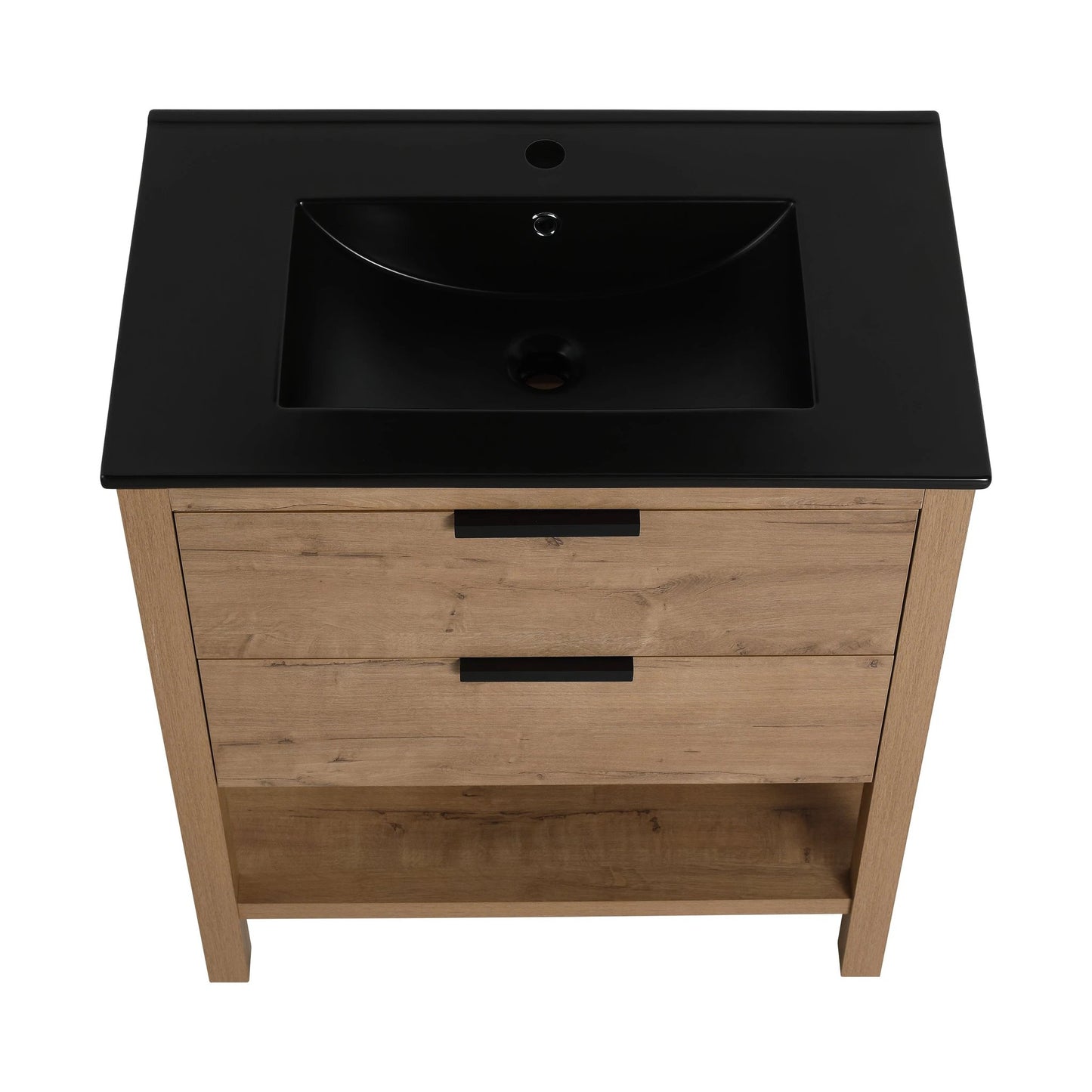 30 Inch Bathroom Vanity Plywood With 2 Drawers(BVB01030IMO-BL9075BK) by eprolo